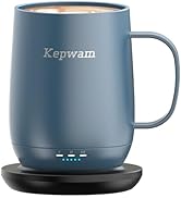 Kepwam Self Heating Coffee Mug, 16oz Smart Heated Coffee Mug, 150 Min Battery Life - Hot up to 14...