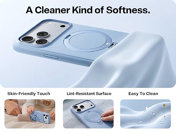 magnetic iphone18 pro case silicone kickstand soft