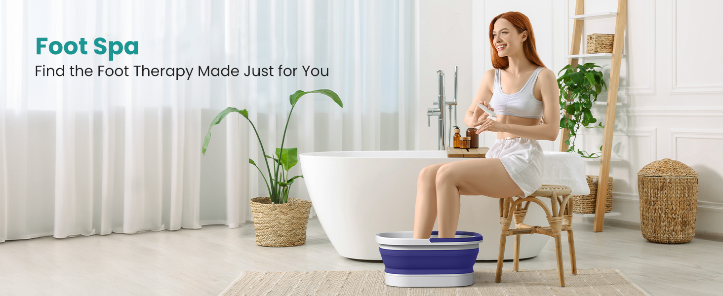 Nekteck Foot Soaking Tub Collapsible Bucket for Foot Bath Soak Tub