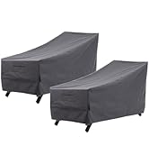 WJ-X3 Outdoor Waterproof Patio Chaise Lounge Covers, Ripstop Fabric UV Resistant , Outdoor Lounge...