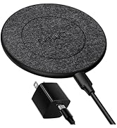 Wireless Charging Pad with Wall Charger, 15W Max Wireless Charger for iPhone 15/14/13/12/11/X/8 M...