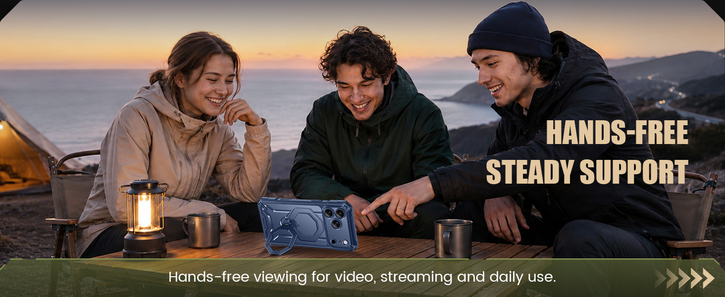 The built-in stand lets you watch movies and videos on your phone hands-free