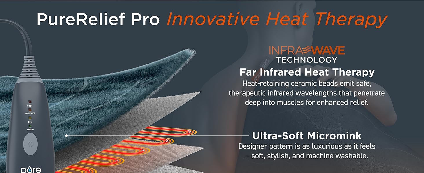 pure relief pro innovative heat therapy far infrared heat therapy infrawave technology