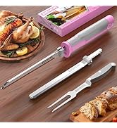 EZUVITA 8V Cordless Electric Knife Set, Rechargeable Electric Carving Knife with Reciprocating St...