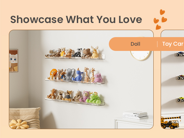 acrylic shelves