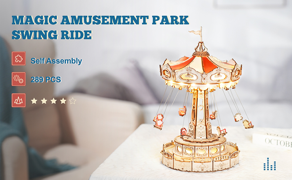 ROKR 3d puzzles diy music box EA02-970-600-3