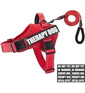 Dog Vest Harness and Leash Set, Animire Reflective Service Dog Vest in Training Dog Harness with ...