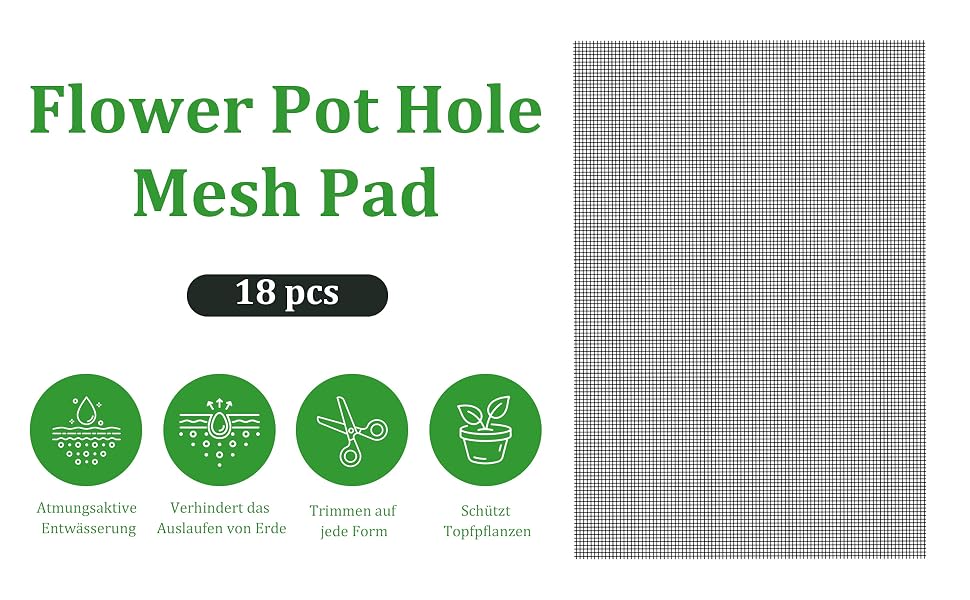 flower pot hole mesh pad