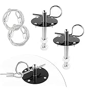 Hood Pins Kit for Car - Stainless Steel Hood Pin Lock Clip with Racing Lanyard for Fixing Car Hoo...