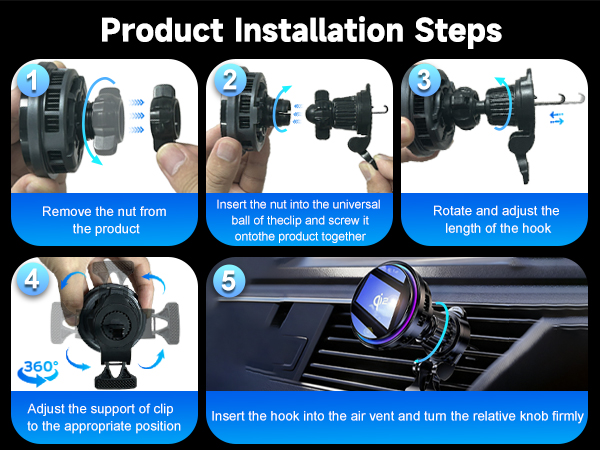 magnetic phone charger for car