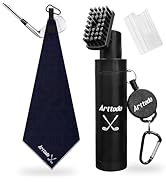 Arttodo Golf Club Cleaning Kit, Absorbent Golf Towel with Waffle Design and Large Capacity Golf C...