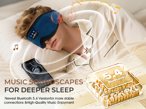 This eye mask with Bluetooth headphones is ergonomically designed with deepened 3D eye sockets