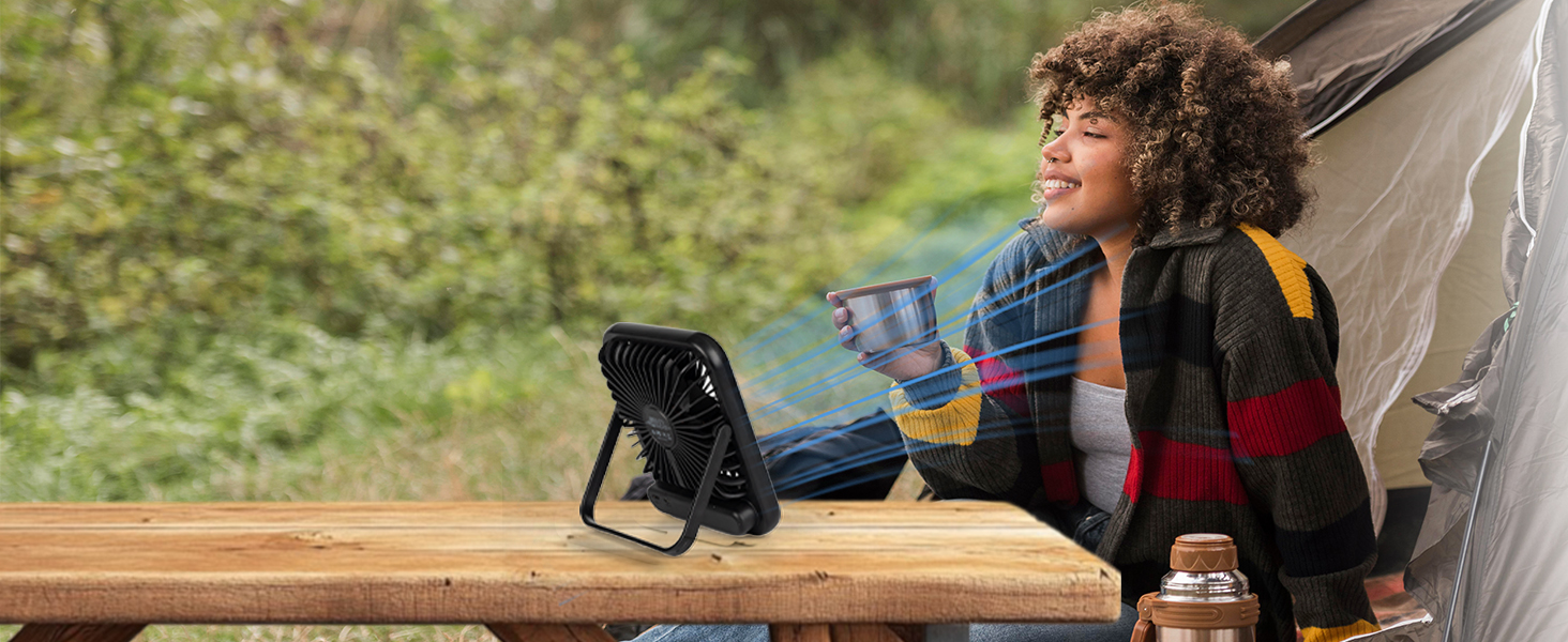 Small Desk Fan Quiet Battery Powered