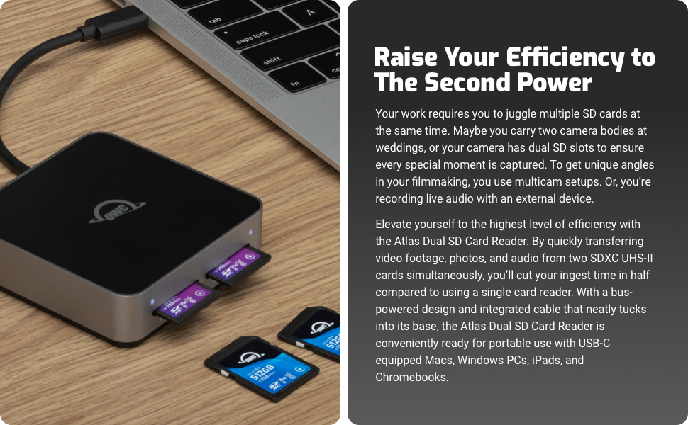 Raise Your efficiency- Dual SD card reader