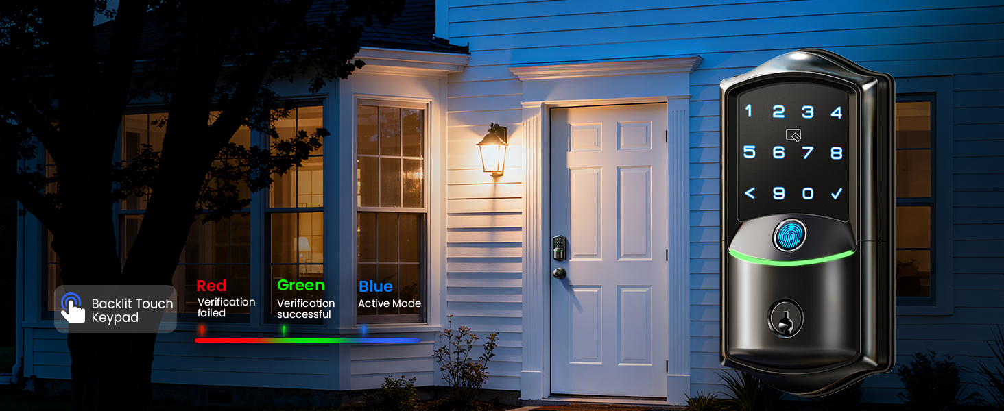 front door lock with keypad