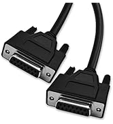 XANHAM 9.8 Feet(3 Meter) DB15 15 Pin Two Row Straight Through Serial Cable, Double Shielded(Metal...