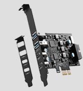 USB PCIe Card PCI Express to 6 Ports USB Expansion Card 
