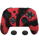 PlayVital Samurai Edition Ergonomic Silicone Skin Protective Case for Nintendo Switch Pro Control...