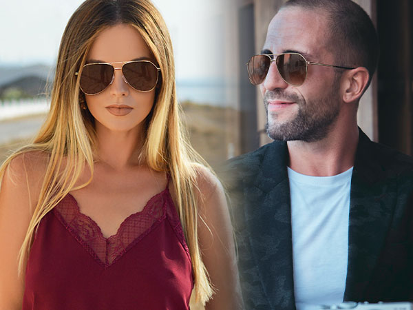 Joopin Metal Brown Sunglasses for Women Men with Spring Hinge