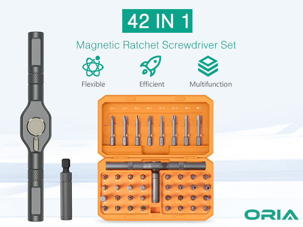 ORIA Ratchet Screwdriver Set
