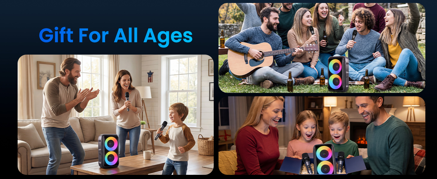 portable bluetooth speaker for kids microphone kids white elephant gifts for adults unisex