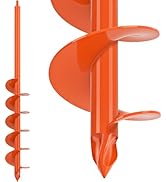 Upgraded Auger Drill Bit for Planting 4 X 32 Inch Garden Spiral Post Hole Digger for Bulb Plantin...