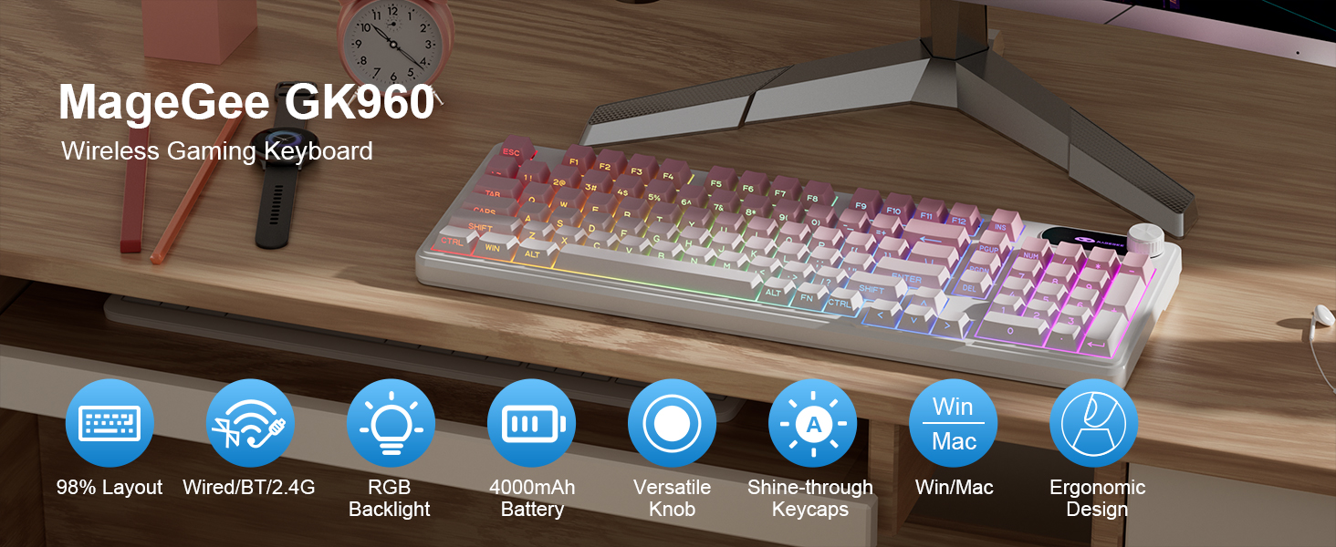MageGee GK960 Wireless Gaming Keyboard