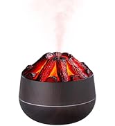 Volcano Humidifier Flame Essential Diffuser, 300ml Ultra-Quiet Auto-Off Aromatherapy Diffuser Fla...
