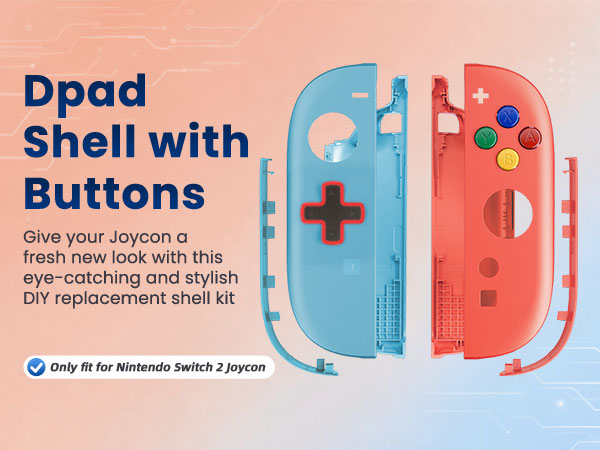 Shell (D-Pad Version) with Buttons for Joycon 2