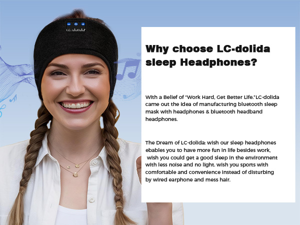 Sleep Headphones Bluetooth Headband
