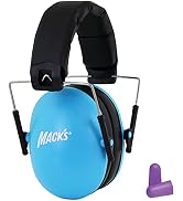Mack's Double-Up Hearing Protection Kids Earmuffs with Earplugs – Ear Muffs for Noise Reduction f...