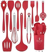 Pranski Kitchen Utensils Set-12 Pieces Silicone Cooking Utensils Set (Dishwasher Safe) 392°F Heat...