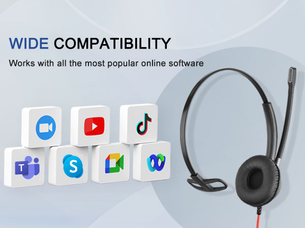 headset for Teams, Zoom, Skype, Google meets