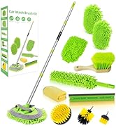 62" Car Wash Brush with Long Handle Chenille Microfiber Car Wash Mop Mitt, Wheel Brush, Windshiel...