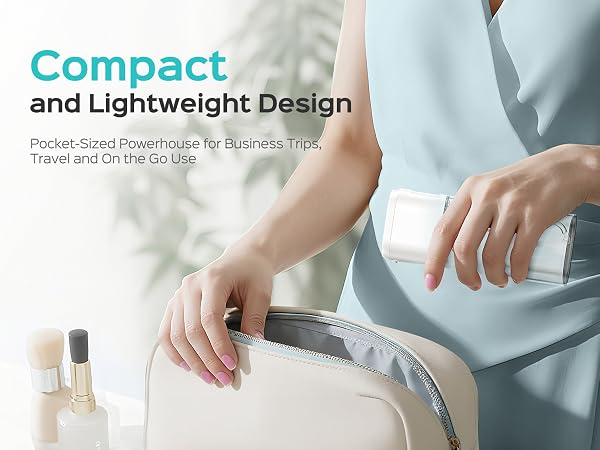 COSLUS Mini Water Flosser for Travel: Portable Compact Design, Cordless Oral Irrigator for Braces