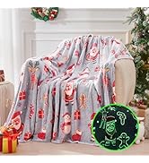 inhand Christmas Blanket Glow in The Dark Blanket for Kids/Girls/Boys/Toddler Soft Cozy Flannel R...