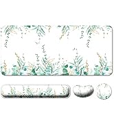 Keyboard Wrist Rest + Mouse Pad with Wrist Support + Desk Mat + Coaster 4 in 1 Set, XXL Large Gam...