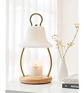 HONGZZI Vintage Candle Warmer Lamp with Timer (White)