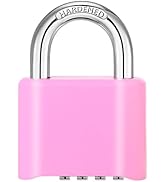 DELSWIN 4-Digit Combination Lock Outdoor Padlock - Heavy Duty Locker Lock with Hardened Steel Sha...
