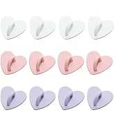 YUYUDEHM 12 Pcs Heart Phone Charm Hook, Cell Phone Finger Ring, Phone Charm Holder, Adhesive Meta...