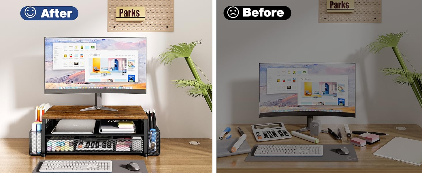 monitor stand for desk organizers and accessories computer stand riser office organization desktop 