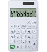 Basic Standard Calculators Small Digital Desktop Calculator with 8-Digit LCD Display, Battery Sol...