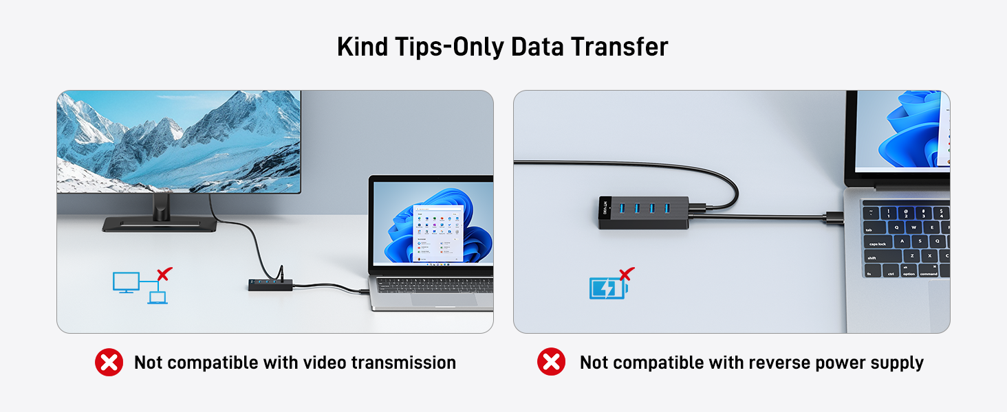 4 Port USB 3.0 Hub 10FT Long Cable