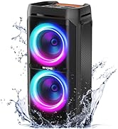 W-KING 220W Peak Party Bluetooth Speaker Large, Deep Bass 115 dB Loud Speaker Wireless Boombox, I...