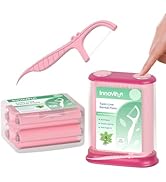 Pink Dental Floss Picks Dispenser, Flossers Large Storage Container, Twin Line Flosser 300 Count,...