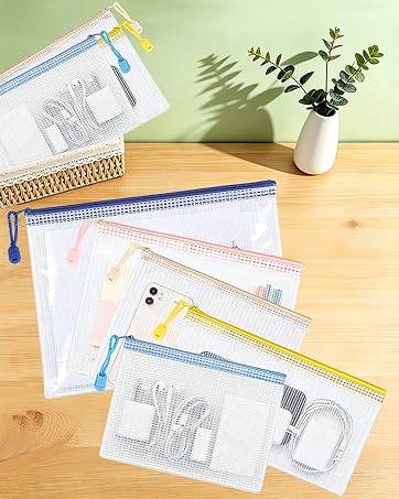 heavy duty mesh zipper pouch bags