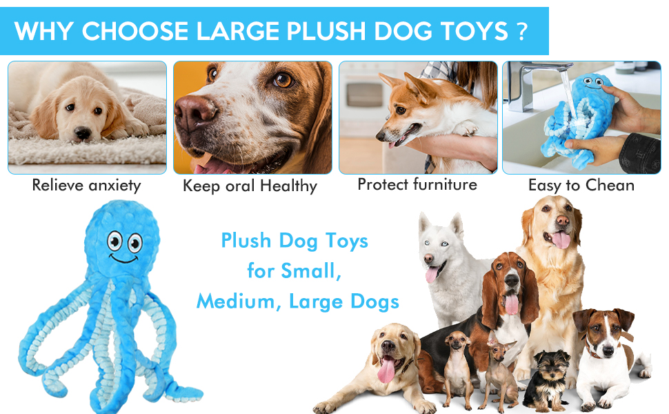 Octopus dog toys