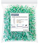 600Pcs Green Solder Seal Wire Connectors, 18-16 Gauge Waterproof Heat Shrink Electrical Terminal ...