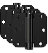 Bubxo 3 Pack Spring Loaded Door Hinges, Self Closing Door Hinges 3.5 Inch with 5/8'' Radius Corne...