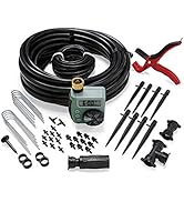 Orbit 69535 Shrub and Flower Bed Drip Kit with Programmable Hose Watering Timer Black